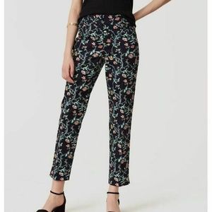 LOFT Floral Riviera Pants in Julie Fit Crop 4Tall